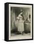 The Corset-Achille Deveria-Framed Stretched Canvas