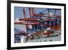 The Cosco Beijing in Hamburg, Germany-Dennis Brack-Framed Photographic Print