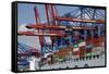 The Cosco Beijing in Hamburg, Germany-Dennis Brack-Framed Stretched Canvas