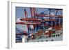 The Cosco Beijing in Hamburg, Germany-Dennis Brack-Framed Photographic Print