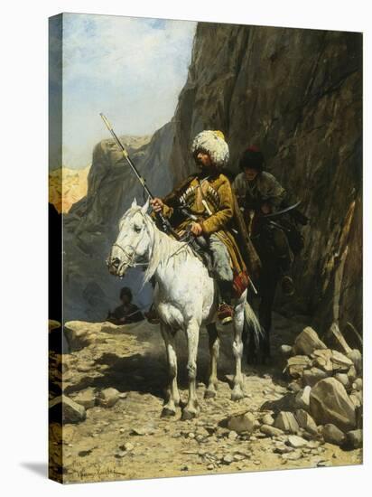 The Cossack-Alfred von Wierusz-Kowalski-Stretched Canvas