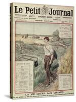 The Cost of Life for the Farmer', Cover Illustration for 'Le Petit Parisien' 8th August 1920-null-Stretched Canvas