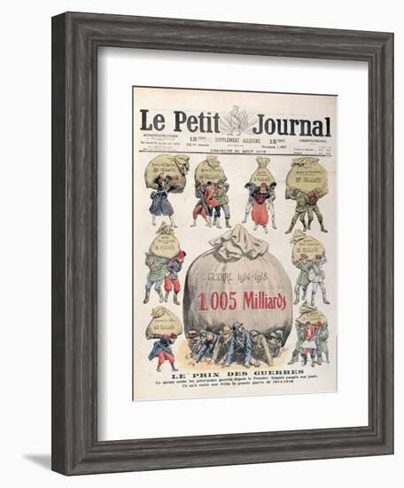 The Cost of Wars from Napoleonic Period up to 1st World War, 'Le Petit Journal', 31st August 1919-null-Framed Giclee Print
