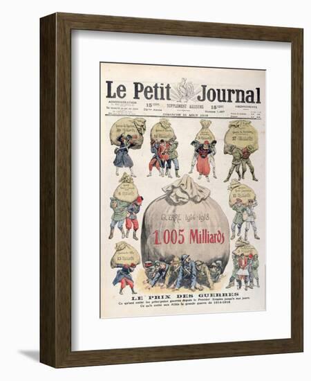 The Cost of Wars from Napoleonic Period up to 1st World War, 'Le Petit Journal', 31st August 1919-null-Framed Giclee Print