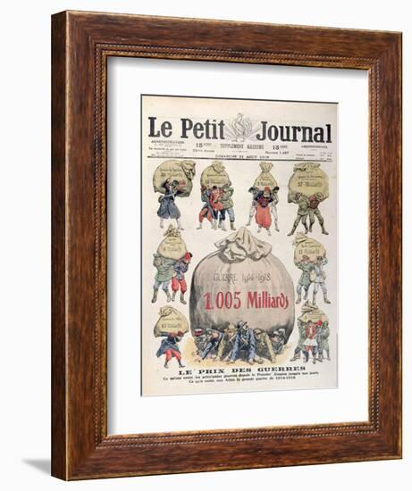 The Cost of Wars from Napoleonic Period up to 1st World War, 'Le Petit Journal', 31st August 1919-null-Framed Giclee Print