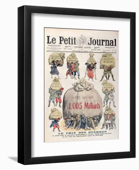 The Cost of Wars from Napoleonic Period up to 1st World War, 'Le Petit Journal', 31st August 1919-null-Framed Giclee Print