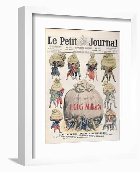 The Cost of Wars from Napoleonic Period up to 1st World War, 'Le Petit Journal', 31st August 1919-null-Framed Giclee Print