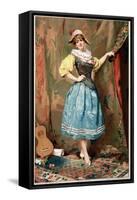 The Costume (A Woman with a Guitar), Sd. 19Th-Madeleine Lemaire-Framed Stretched Canvas