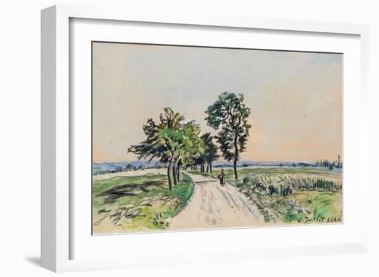 The Cote St. Andre to Grand Lemps Road, 1880-Johan-Barthold Jongkind-Framed Giclee Print