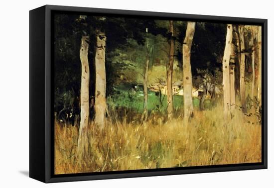 The Cottage Amongs The Birch Trees-Berthe Morisot-Framed Stretched Canvas