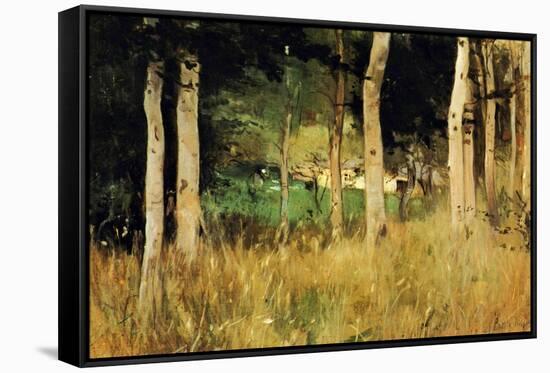 The Cottage Amongs the Birch Trees-Berthe Morisot-Framed Stretched Canvas