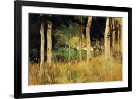 The Cottage Amongs the Birch Trees-Berthe Morisot-Framed Art Print