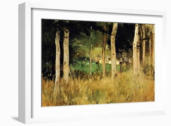 The Cottage Amongs The Birch Trees-Berthe Morisot-Framed Art Print