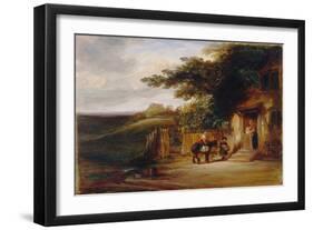 The Cottage Door, 1825 (Oil on Panel)-William Collins-Framed Giclee Print
