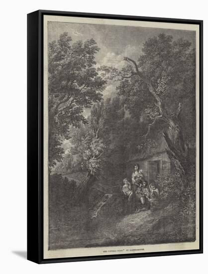 The Cottage Door-Thomas Gainsborough-Framed Stretched Canvas