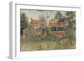 The Cottage, from 'A Home' Series, c.1895-Carl Larsson-Framed Giclee Print