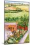 The Cottage Garden and View Beyond, 2000-Joan Thewsey-Mounted Giclee Print