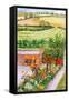 The Cottage Garden and View Beyond, 2000-Joan Thewsey-Framed Stretched Canvas