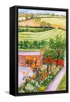 The Cottage Garden and View Beyond, 2000-Joan Thewsey-Framed Stretched Canvas