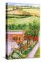 The Cottage Garden and View Beyond, 2000-Joan Thewsey-Stretched Canvas