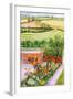The Cottage Garden and View Beyond, 2000-Joan Thewsey-Framed Giclee Print