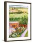 The Cottage Garden and View Beyond, 2000-Joan Thewsey-Framed Giclee Print