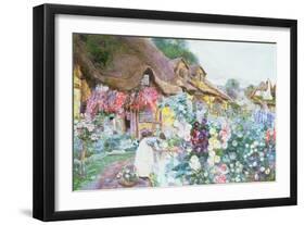 The Cottage Garden-David Woodlock-Framed Premium Giclee Print