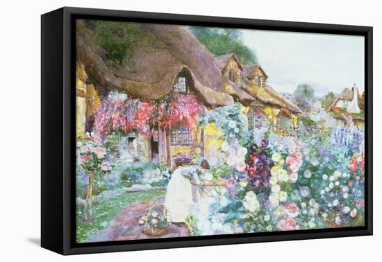 The Cottage Garden-David Woodlock-Framed Stretched Canvas
