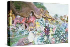 The Cottage Garden-David Woodlock-Stretched Canvas