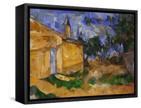 The Cottage of M. Jourdan, 1906-Paul Cézanne-Framed Stretched Canvas