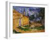 The Cottage of M. Jourdan, 1906-Paul Cézanne-Framed Giclee Print