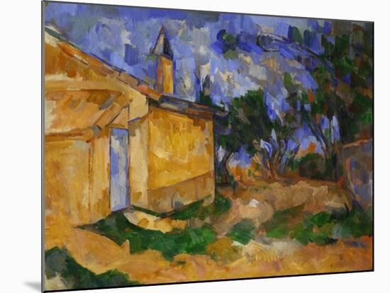 The Cottage of M. Jourdan, 1906-Paul Cézanne-Mounted Giclee Print