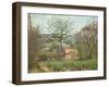 The Cottage, or the Pink House - Hamlet of the Flying Heart, 1870-Camille Pissarro-Framed Giclee Print