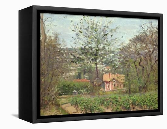 The Cottage, or the Pink House - Hamlet of the Flying Heart, 1870-Camille Pissarro-Framed Stretched Canvas
