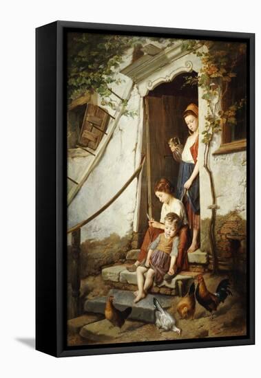 The Cottage Steps, 1861-Theodore Gerard-Framed Stretched Canvas