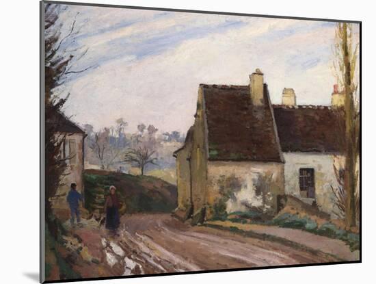 The Cottages Near D'Osny, Les Masures Pres D'Osny, 1872-Camille Pissarro-Mounted Giclee Print