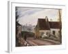 The Cottages Near D'Osny, Les Masures Pres D'Osny, 1872-Camille Pissarro-Framed Giclee Print