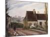 The Cottages Near D'Osny, Les Masures Pres D'Osny, 1872-Camille Pissarro-Mounted Giclee Print