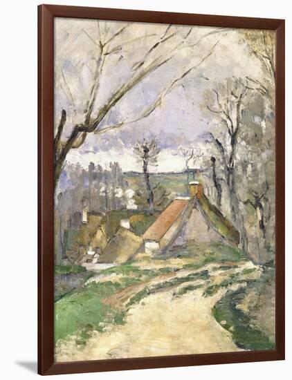 The Cottages of Auvers, 1872-73-Paul Cézanne-Framed Giclee Print