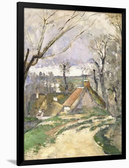 The Cottages of Auvers, 1872-73-Paul Cézanne-Framed Giclee Print