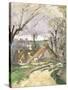 The Cottages of Auvers, 1872-73-Paul Cézanne-Stretched Canvas