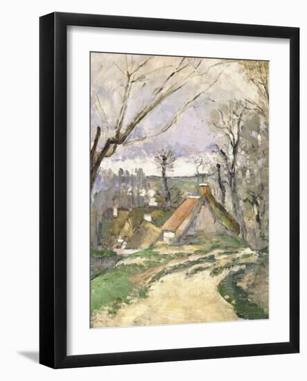 The Cottages of Auvers, 1872-73-Paul Cézanne-Framed Giclee Print