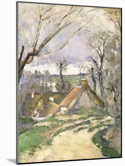 The Cottages of Auvers, 1872-73-Paul Cézanne-Mounted Giclee Print