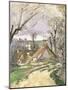 The Cottages of Auvers, 1872-73-Paul Cézanne-Mounted Giclee Print