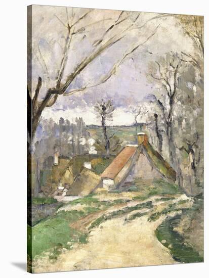 The Cottages of Auvers, 1872-73-Paul Cézanne-Stretched Canvas