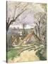 The Cottages of Auvers, 1872-73-Paul Cézanne-Stretched Canvas