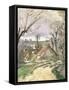 The Cottages of Auvers, 1872-73-Paul Cézanne-Framed Stretched Canvas