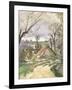 The Cottages of Auvers, 1872-73-Paul Cézanne-Framed Giclee Print