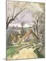 The Cottages of Auvers, 1872-73-Paul Cézanne-Mounted Giclee Print