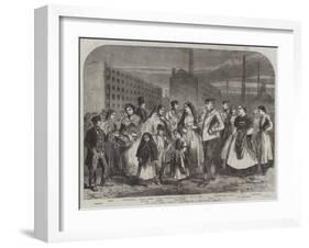 The Cotton Famine, Group of Mill Operatives at Manchester-null-Framed Giclee Print